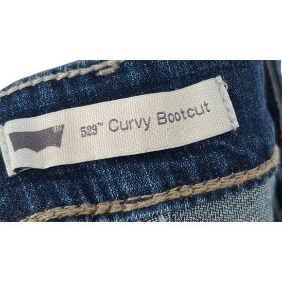 Levi Strauss Jeans Women's Size 32 Cotton Blend 529 Curvy Bootcut - Picture 5 of 7